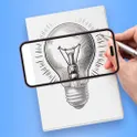 Рисовать эскизы и скетчи АР, простое рисование AR логотип