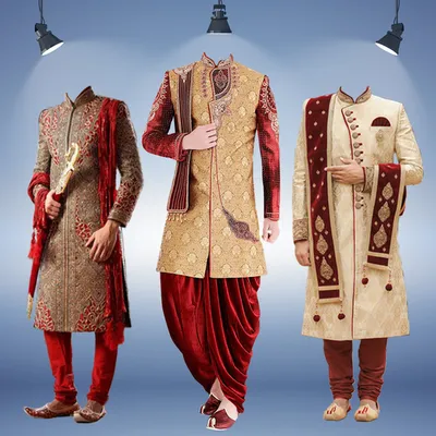 Man Sherwani Photo Suit