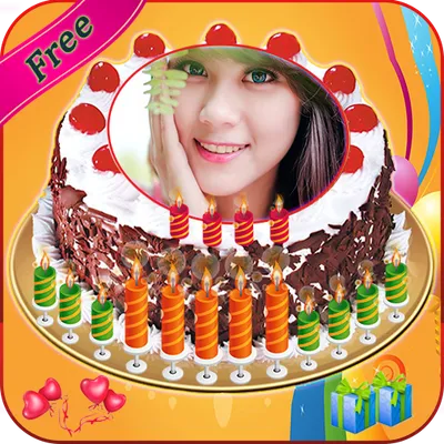 Name Photo on Birthday Cake – Love Frames Editor