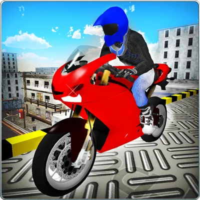 Crazy Rooftop Bike Stunts 3D