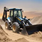 Excavator: Backhoe Construction логотип