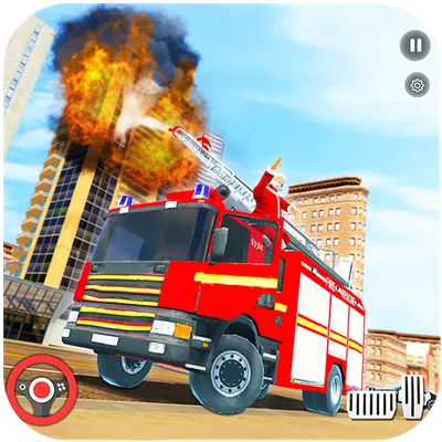 Santa Rescue Truck Driving - Rescue 911 Fire Games