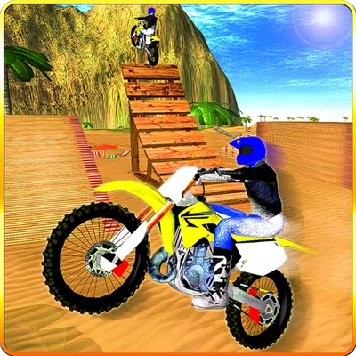 Bike Race Пляж Stunt Mania 3D