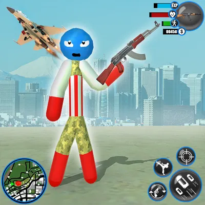 Stickman US Army gangster game