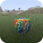 Rainbow lucky block addon for MCPE логотип