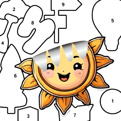 Sticker Book Puzzle: Раскраска по номерам