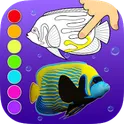 3D раскраска Танцующие рыбки логотип