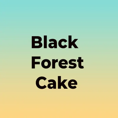 Black Forest Cake