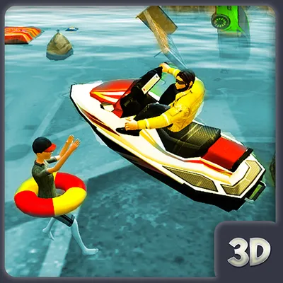 Flood Relief Jet Ski Life Guard 3d: Rescue Mission