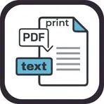 Текст в PDF и печать логотип