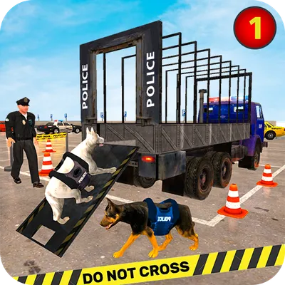 US Police Dog Transport: Multi Level Parking Game