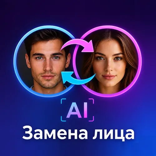 Замена лица с помощью нейросети — иконка
