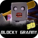 Blocky Granny Horror House 3D логотип