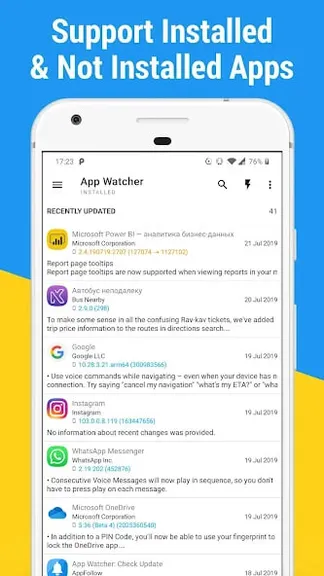 Watcher App App Watcher: Check Update — скачать для Android 4,7★ бесплатно 📱 в RuStore