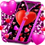 Heart zipper lock screen логотип