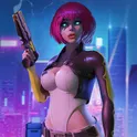Cyberpunk Hero киберпанк экшен логотип