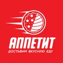 Аппетит доставка роллов, пиццы логотип
