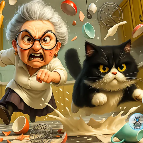 бабушка Китти кот игра — иконка