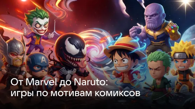 Обложка статьи Игры по мотивам комиксов и манги: от Marvel до Naruto