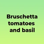 Bruschetta tomatoes and basil логотип