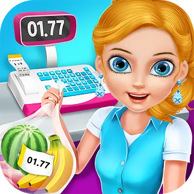 Supermarket Shopping Cashier - Fun Kids Girl Games