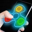 Fidget spinner neon glow логотип