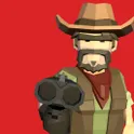 Wild West Cowboy Story - Revolver gunman polygon логотип