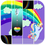 Kawaii Rainbow Piano Tiles - Cute Unicorn