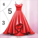 Gown Color by Number Book логотип