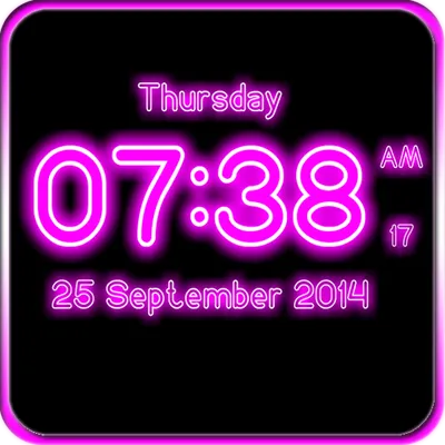 Neon Digital Clock Live Wallpaper